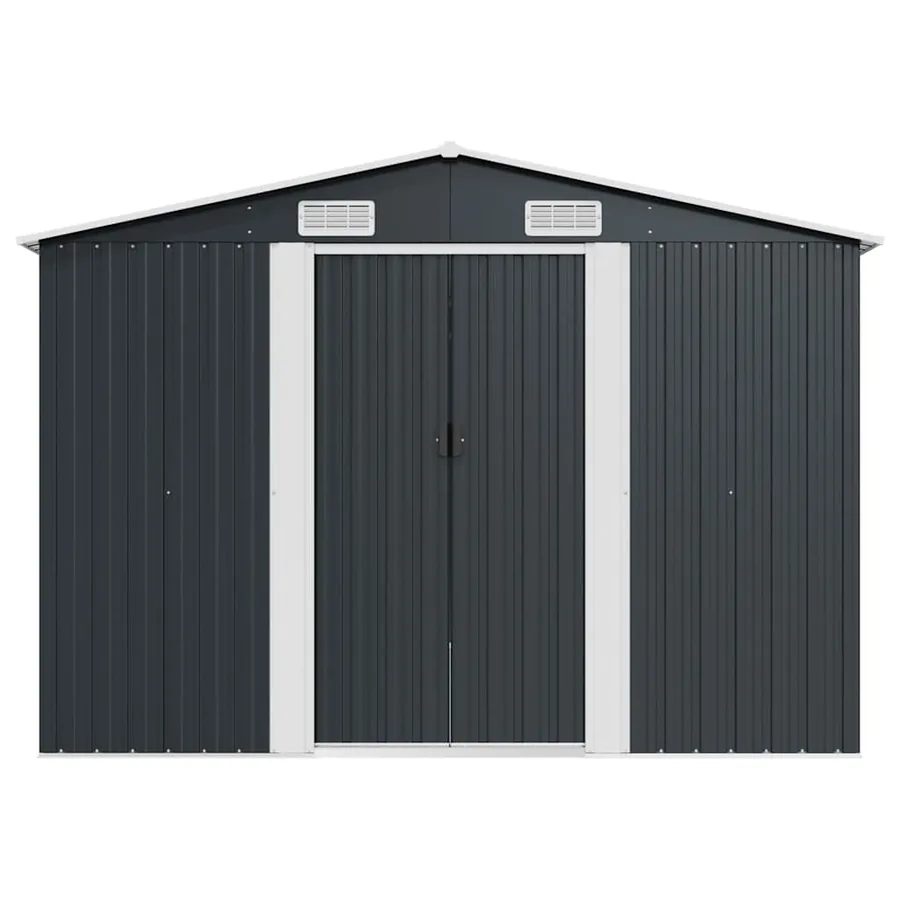 Abri de jardin 257x489x181 cm Métal Anthracite - 5