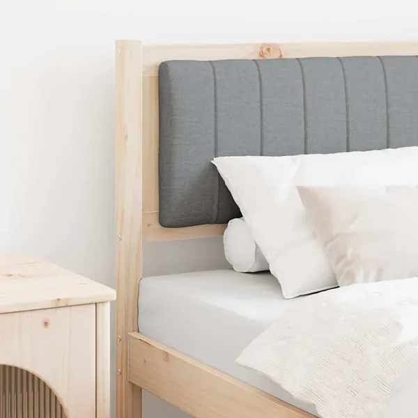 Tête de lit capitonnée avec tête de lit Marron 75 cm Pin massif