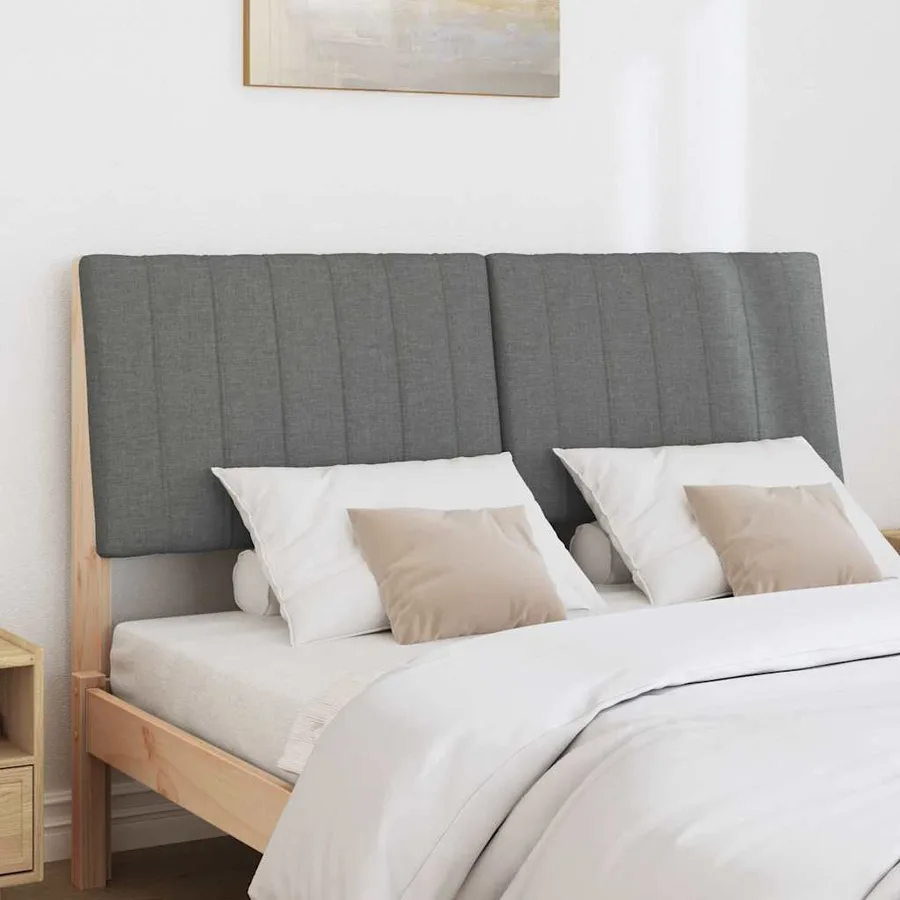 Tête de lit capitonnée Gris foncé 135 cm Pin massif - 3