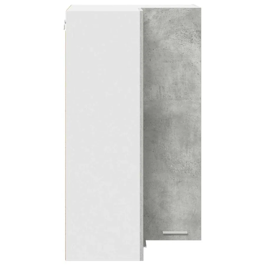 Armoire suspendue Gris béton et Blanc 57 x 57 x 100 cm - 7