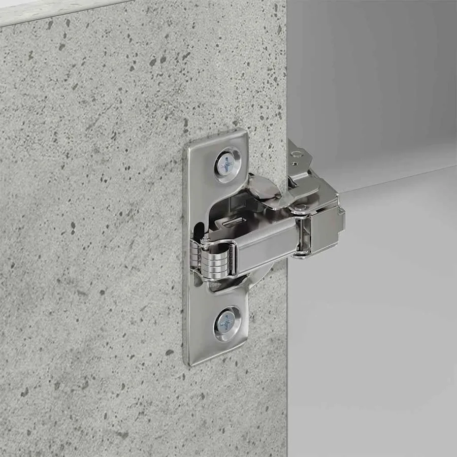 Armoire suspendue Gris béton et Blanc 57 x 57 x 100 cm - 9