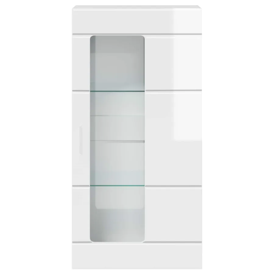 Cabinet en Bois avec stockage Blanc brillant 50 x 29 x 100 cm - 6