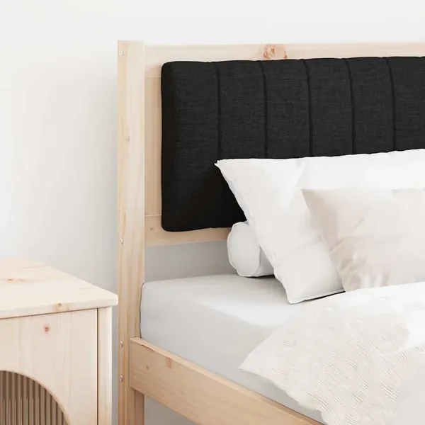 Tête de lit capitonnée avec tête de lit Marron 75 cm Pin massif