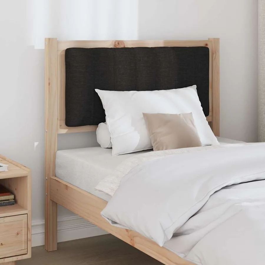 Tête de lit capitonnée avec tête de lit Marron 75 cm Pin massif - 3