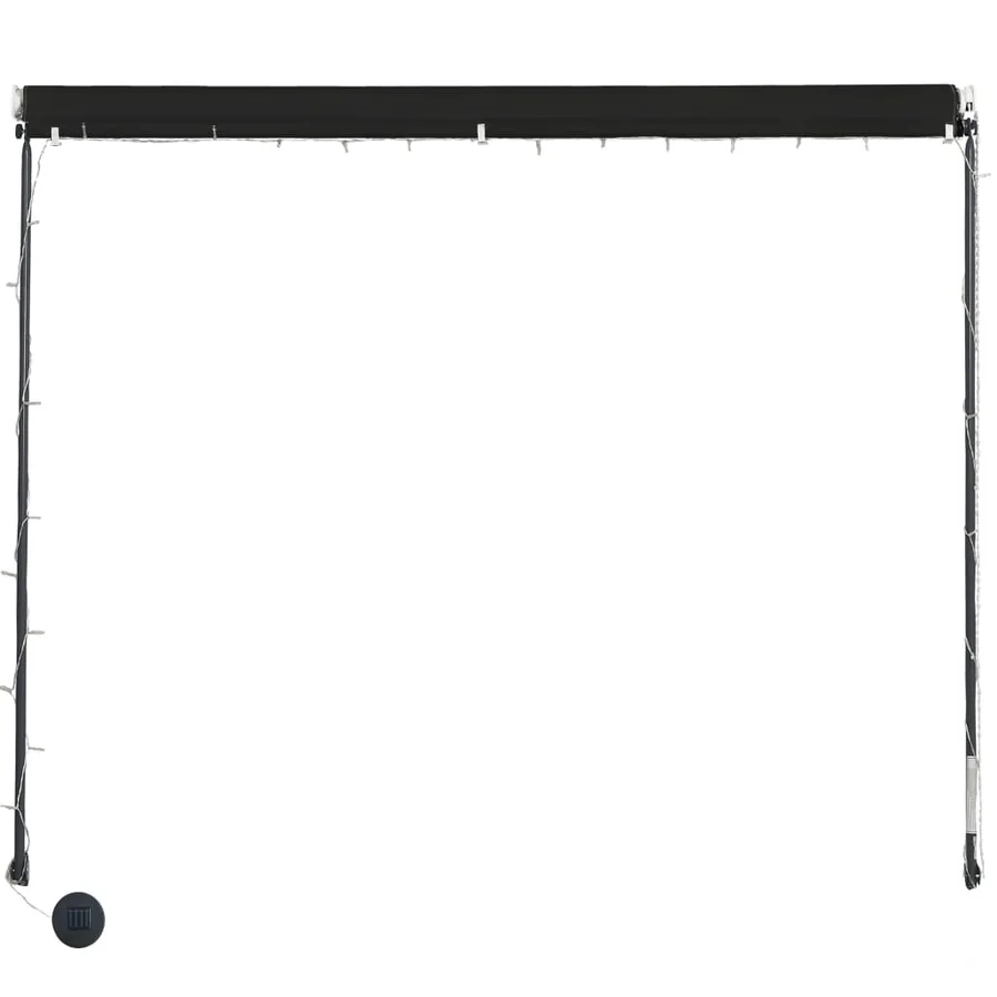 Auvent rétractable avec LED 300x150 cm Anthracite - 5