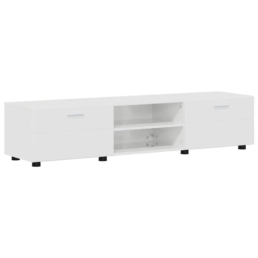 Ensemble meuble TV avec tiroir FLORIN 3 pcs Blanc brillant - 6