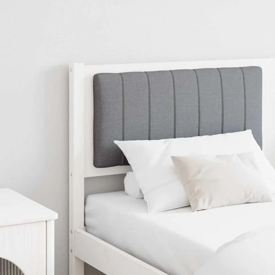 Tête de lit capitonnée avec tête de lit Blanc 150 cm Pin massif