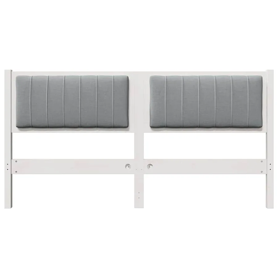 Tête de lit capitonnée avec tête de lit Blanc 150 cm Pin massif - 4