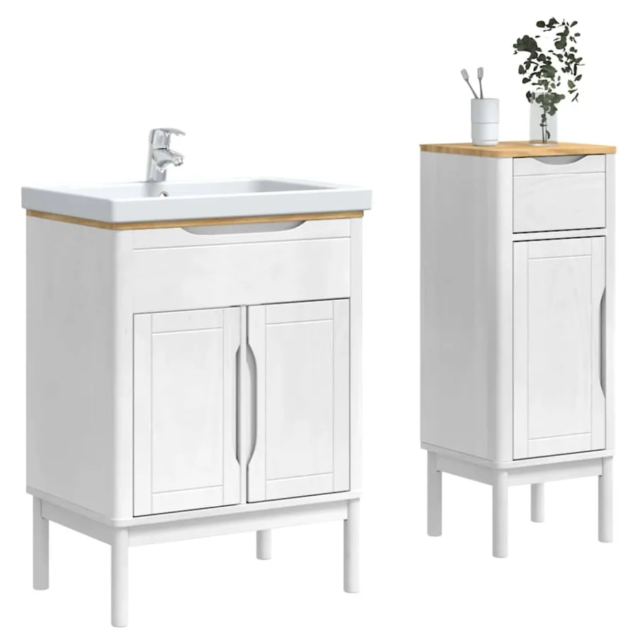 Ensemble de mobilier de salle de bain FLORO 2 pcs Blanc - 3