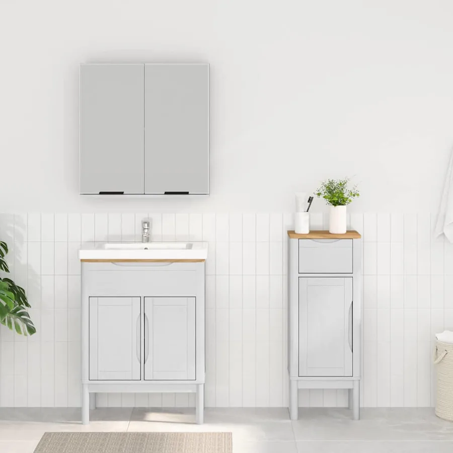 Ensemble de mobilier de salle de bain FLORO 2 pcs Blanc - 4