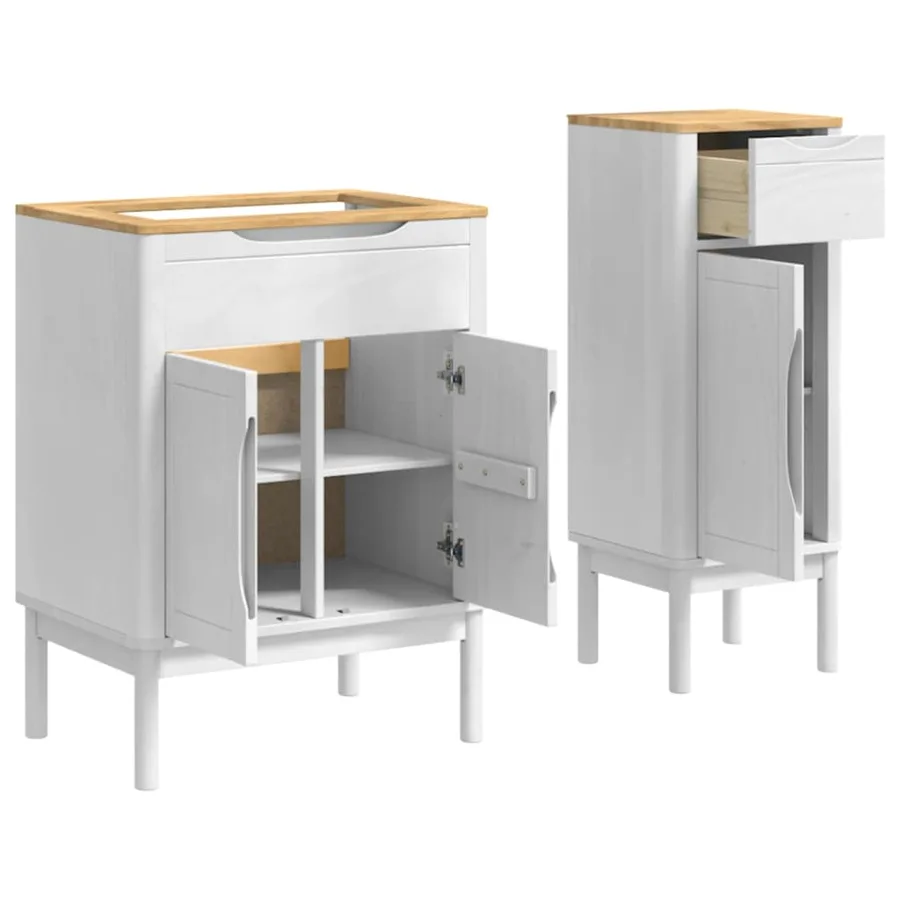 Ensemble de mobilier de salle de bain FLORO 2 pcs Blanc - 7