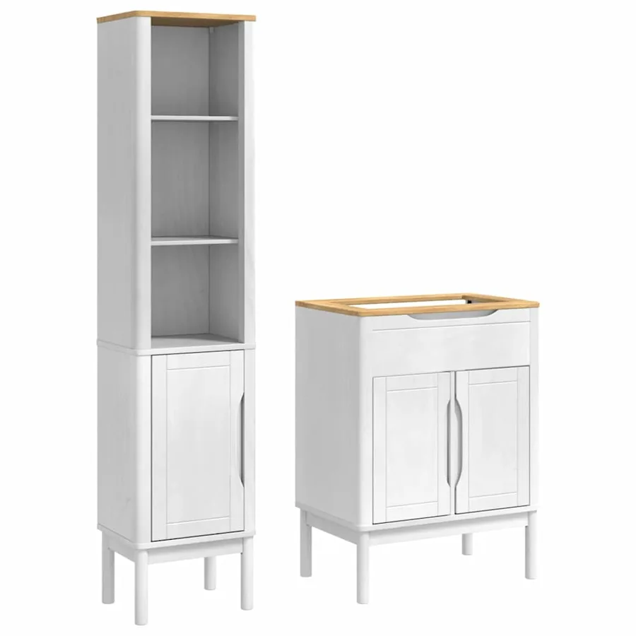 Ensemble de mobilier de salle de bain FLORO 2 pcs Blanc - 2