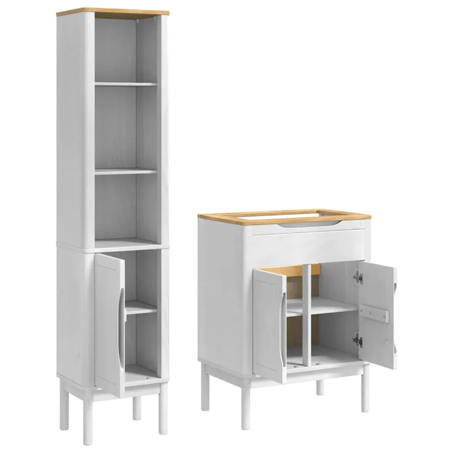 Ensemble de mobilier de salle de bain FLORO 2 pcs Blanc - 7