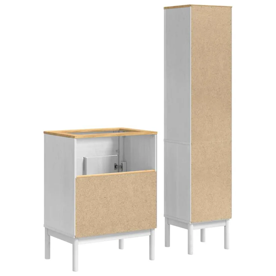 Ensemble de mobilier de salle de bain FLORO 2 pcs Blanc - 9