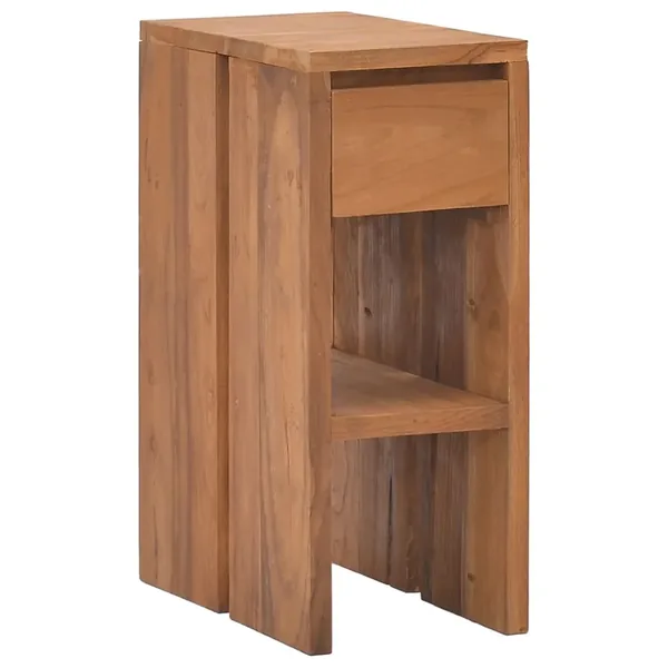 Table de chevet 20x35x50 cm Bois de teck solide