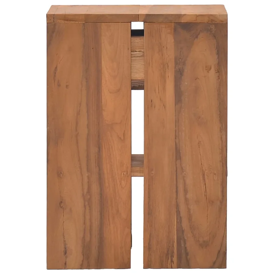 Table de chevet 20x35x50 cm Bois de teck solide - 4