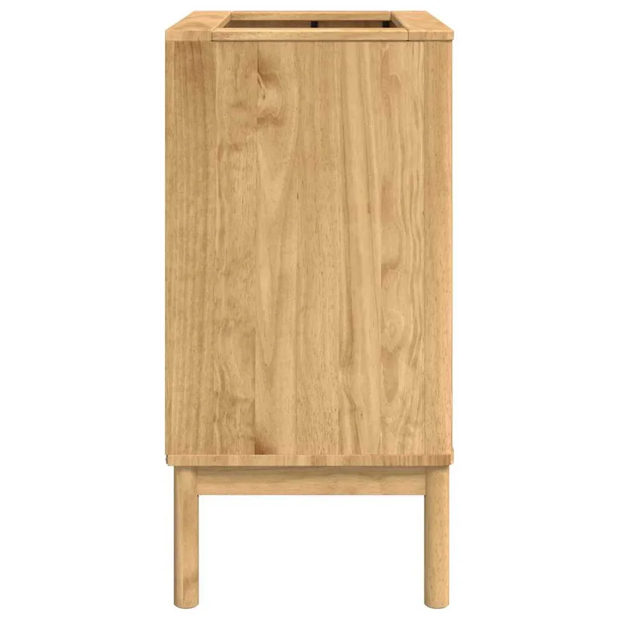 Meuble sous Lavabo de Salle de Bain FLORO Cire marron - 7