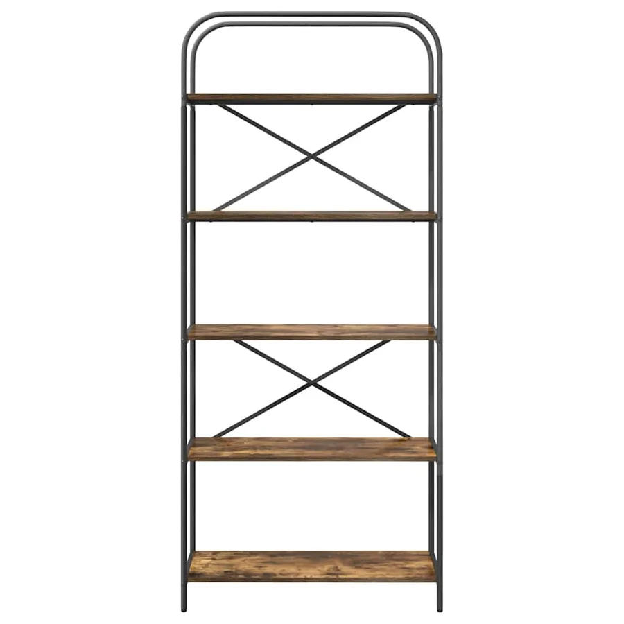 Étagère Chêne fumé 80 x 30 x 183 cm Bois d'ingénierie - 5