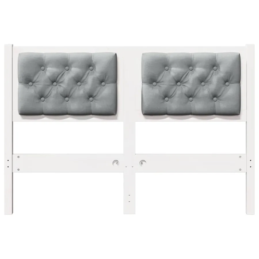 Tête de lit Autre Blanc et gris clair 120 cm Bois massif en pin - 4