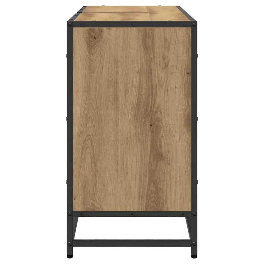 Cabinet de salle de bain Chêne artisanal 90 x 33 x 60 cm - 7