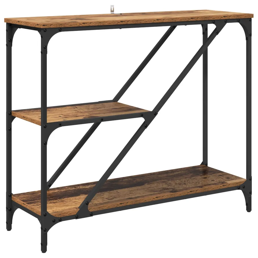 Table console Bois Ancien 88,5 x 30 x 75 cm Bois d'ingénierie - 2