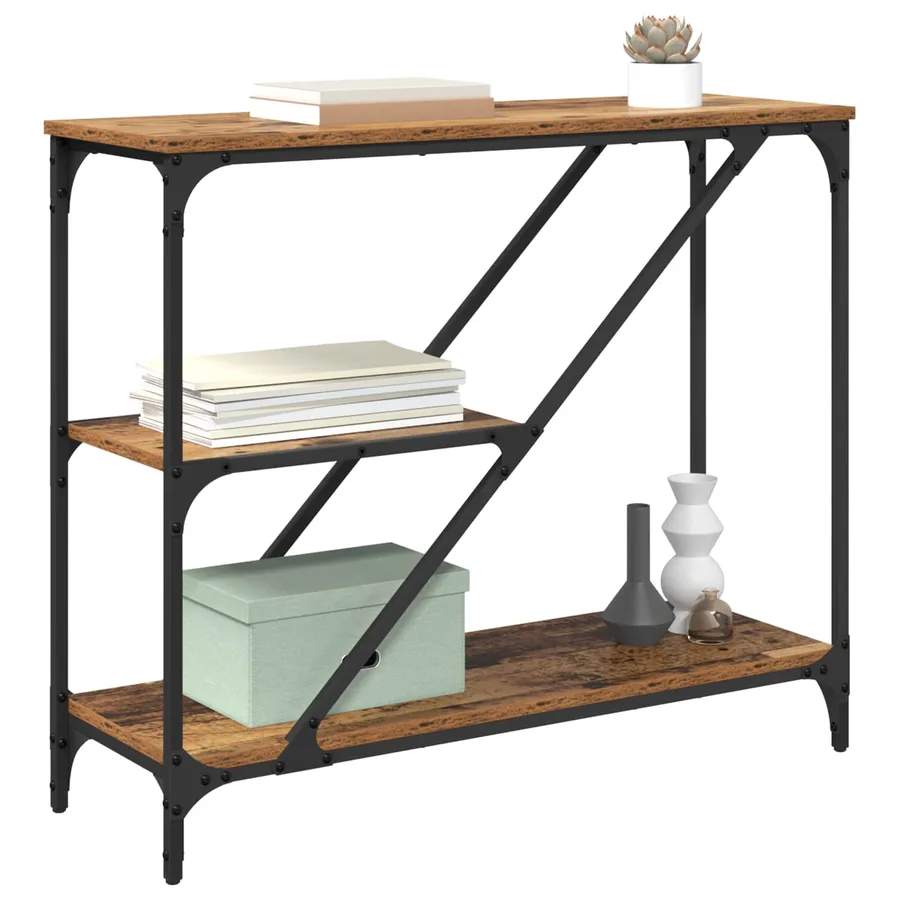Table console Bois Ancien 88,5 x 30 x 75 cm Bois d'ingénierie - 3