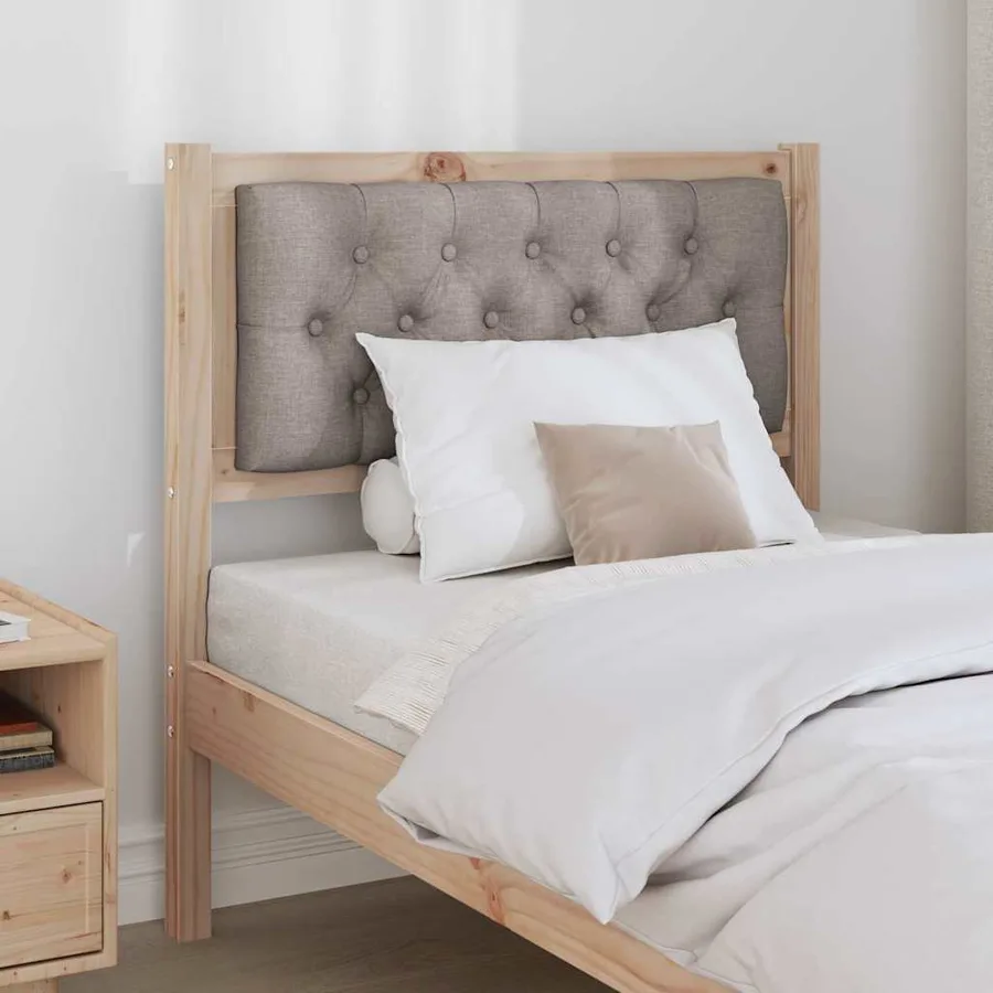Tête de lit Autre Marron et taupe 75 cm Bois massif en pin - 3