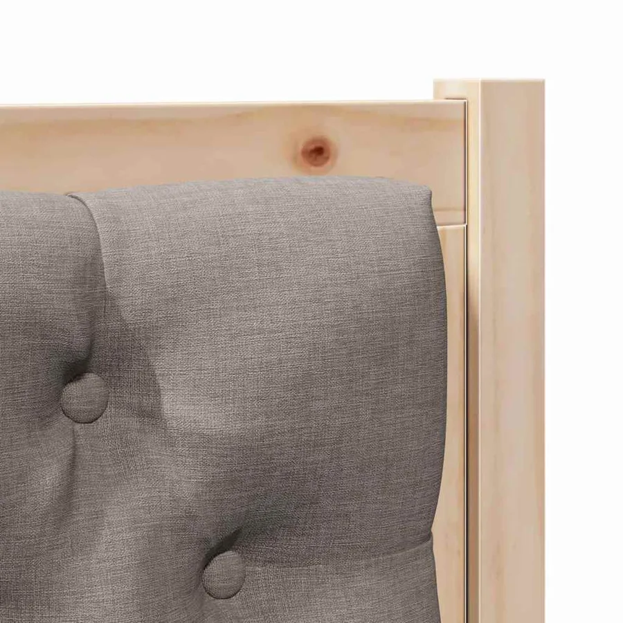 Tête de lit Autre Marron et taupe 75 cm Bois massif en pin - 7