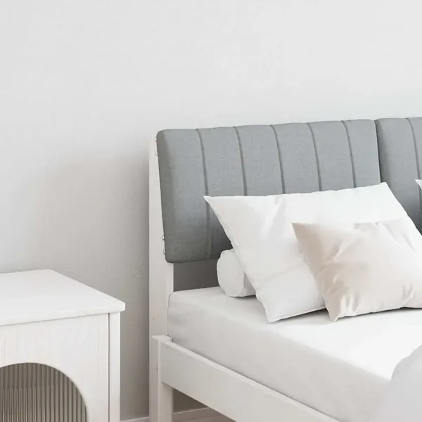 Tête de lit capitonnée Gris clair 120 cm Pin massif