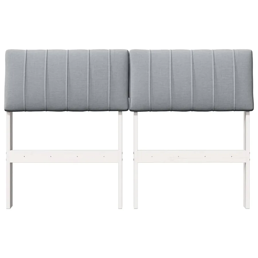 Tête de lit capitonnée Gris clair 120 cm Pin massif - 4