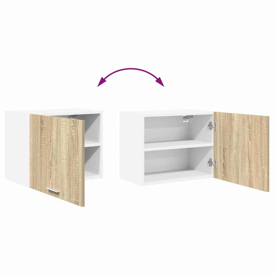 Armoire suspendue 2 pcs Chêne Sonoma et Blanc 50 x 31 x 40 cm - 12