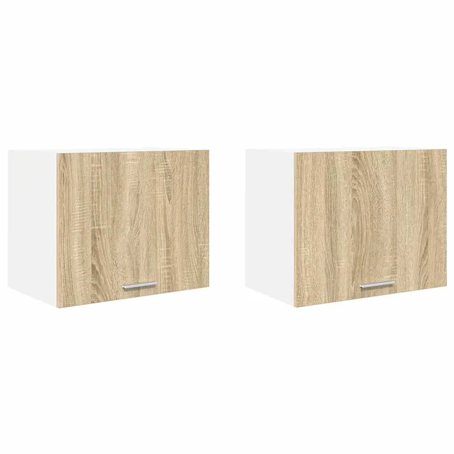 Armoire suspendue 2 pcs Chêne Sonoma et Blanc 50 x 31 x 40 cm - 2