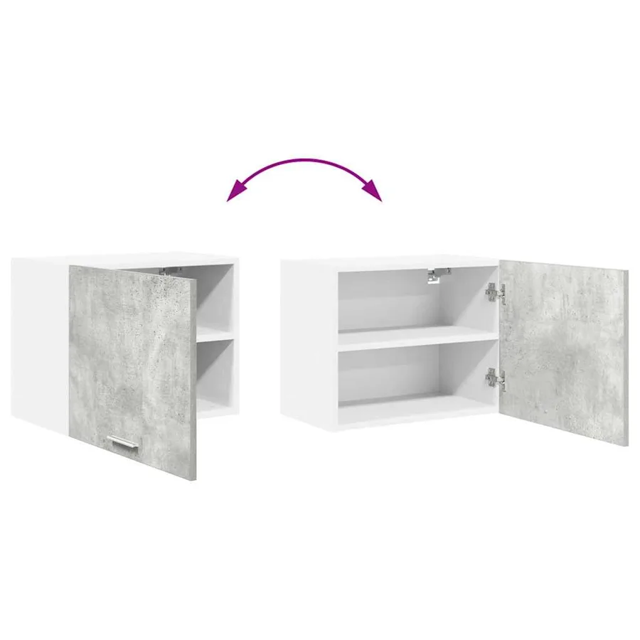 Armoire suspendue 2 pcs Gris béton et Blanc 50 x 31 x 40 cm - 12
