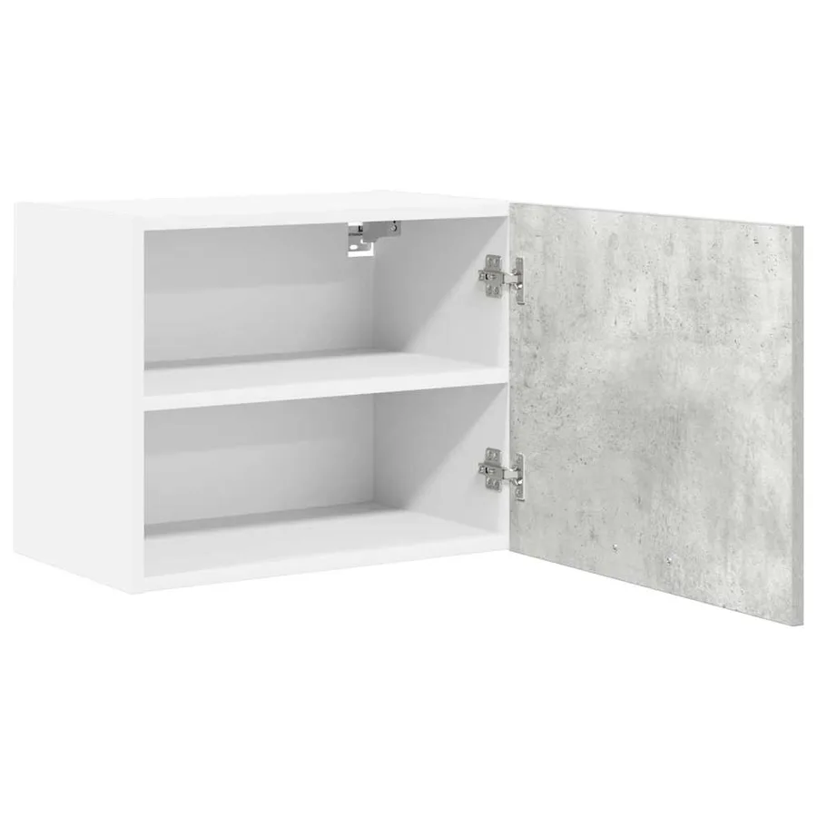 Armoire suspendue 2 pcs Gris béton et Blanc 50 x 31 x 40 cm - 6