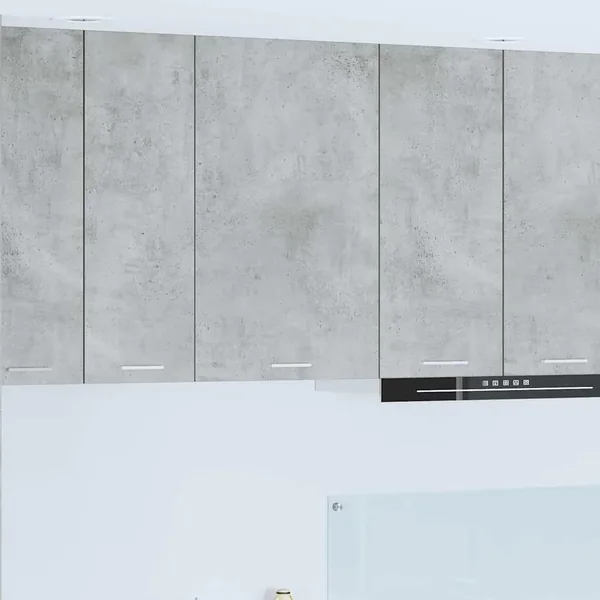 Armoire suspendue Gris béton et Blanc 50 x 31 x 80 cm
