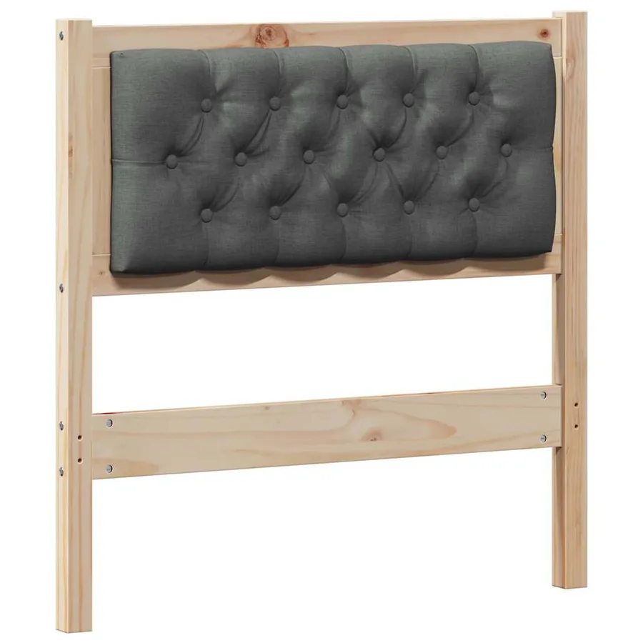 Tête de lit Autre marron et gris foncé 80 cm Bois massif en pin - 2