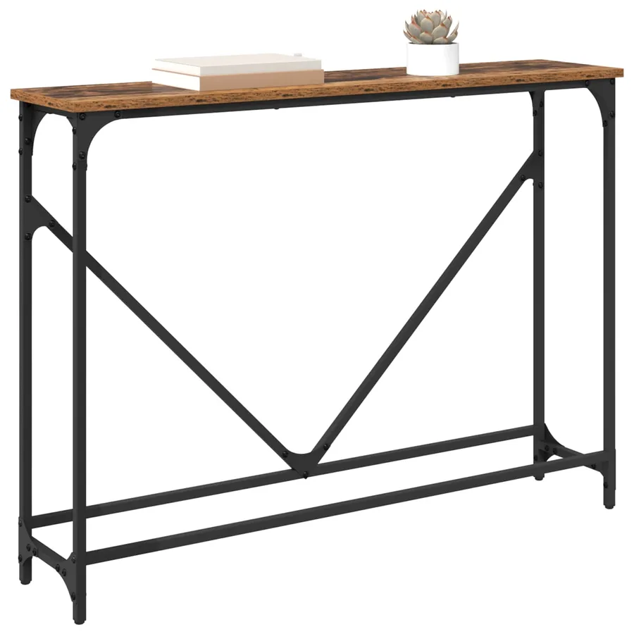 Table console Bois Ancien 102 x 23 x 75 cm Bois d'ingénierie - 3
