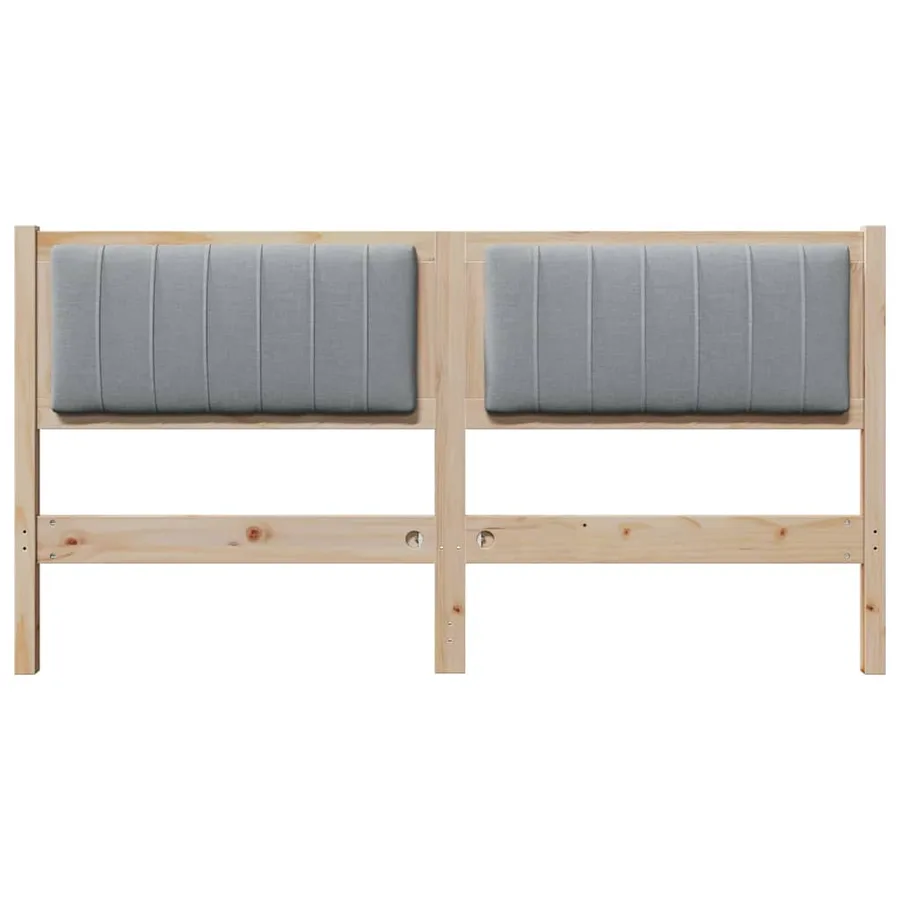 Tête de lit capitonnée Marron 160 cm Pin massif - 4