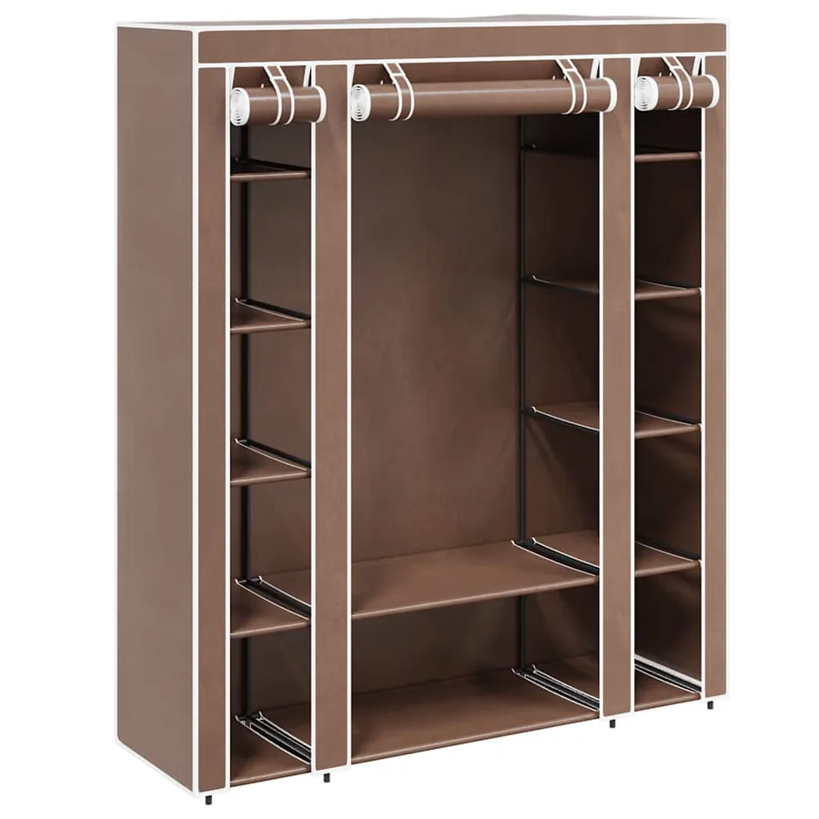 Armoire avec compartiments et tiges 45 x 150 x 176 cm Marron - 3