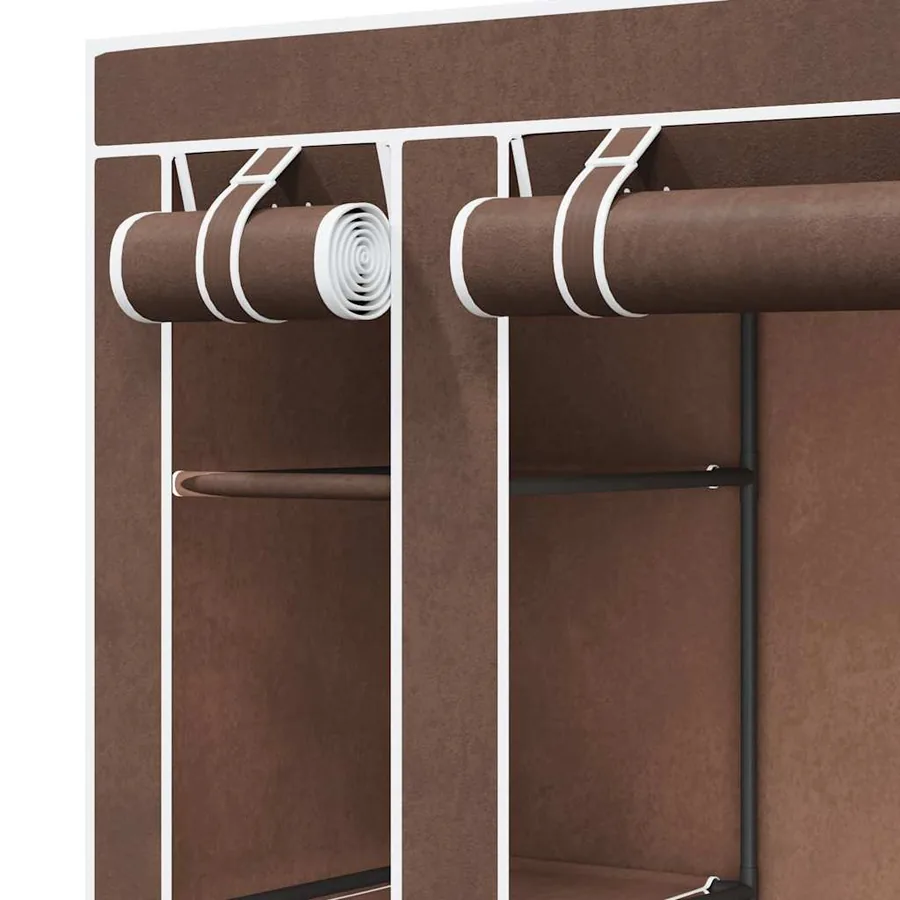 Armoire avec compartiments et tiges 45 x 150 x 176 cm Marron - 7