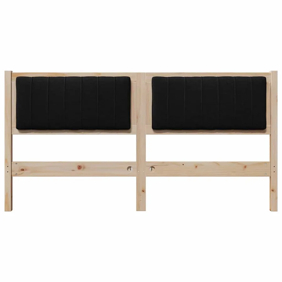 Tête de lit capitonnée Marron 160 cm Pin massif - 4