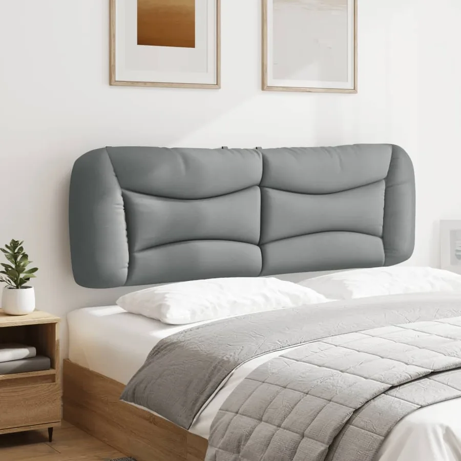 Coussin de tête de lit Hvar gris clair 152 cm tissu - 4