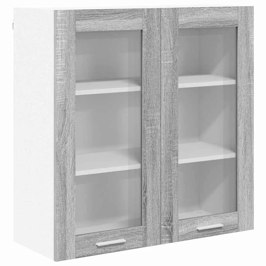 Armoire suspendue Gris Sonoma 80 x 31 x 80 cm Bois d'ingénierie - 2
