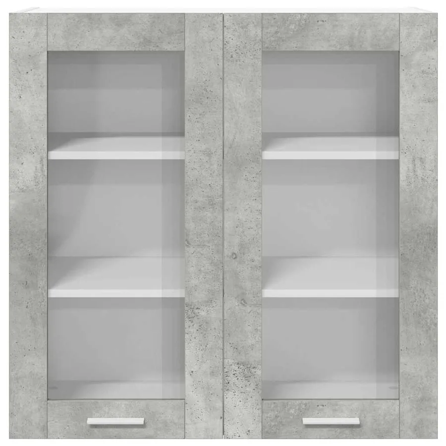 Armoire suspendue Gris béton 80 x 31 x 80 cm Bois d'ingénierie - 6