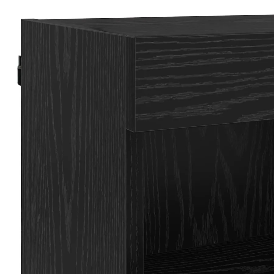 Unités murales TV avec LED 6 pcs Chêne noir Bois d'ingénierie - 11