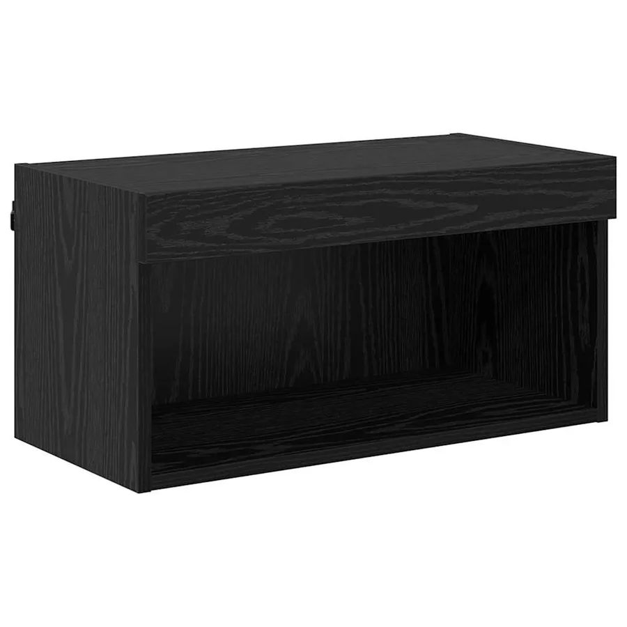 Unités murales TV avec LED 6 pcs Chêne noir Bois d'ingénierie - 7