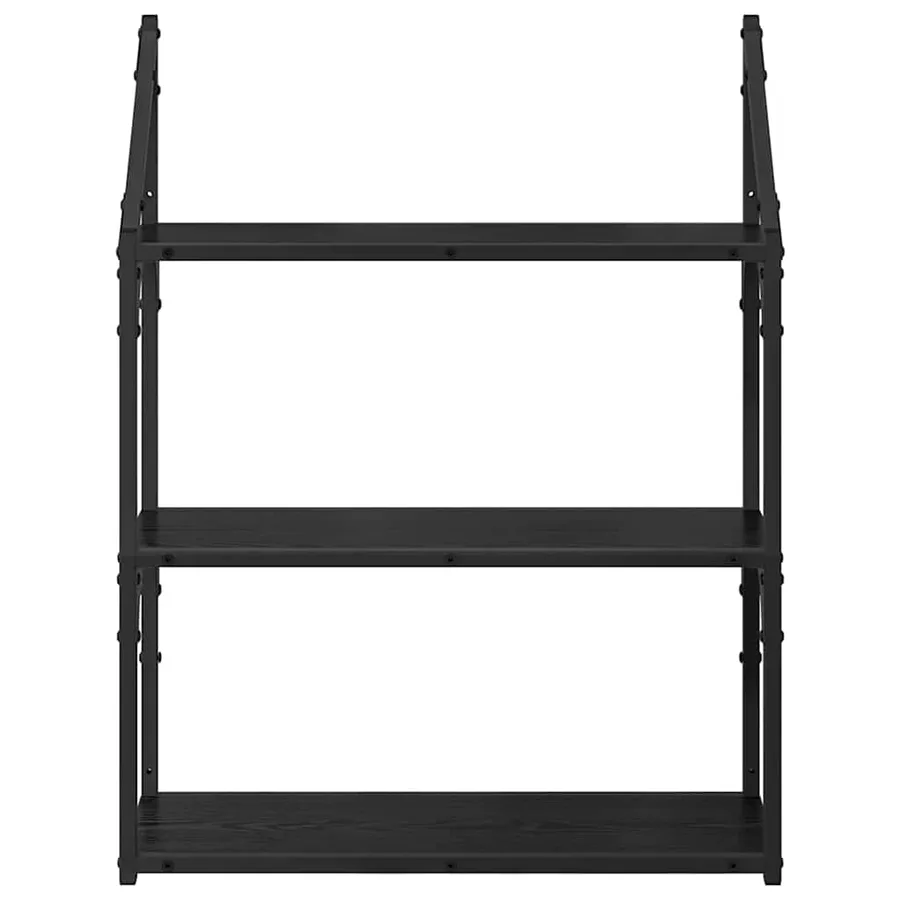 Étagère Murale Chêne noir 60 x 21 x 78,5 cm Bois d'ingénierie - 5