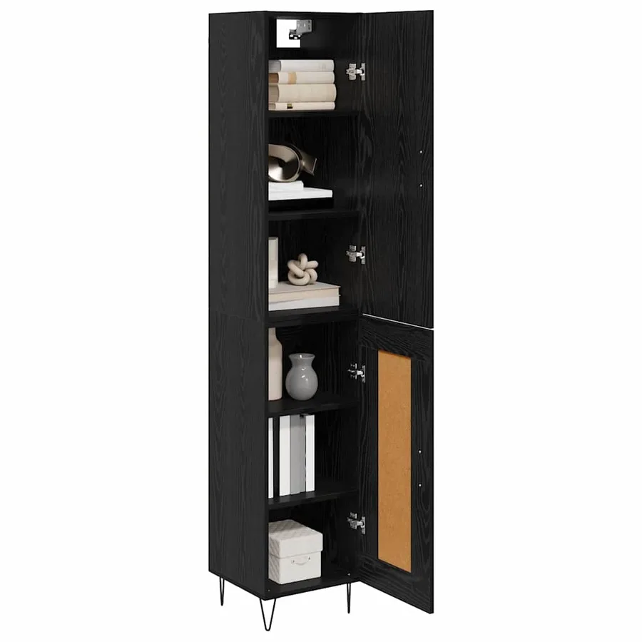 Haut Armoire Chêne noir 34,5 x 34 x 90 cm Bois d'ingénierie - 3