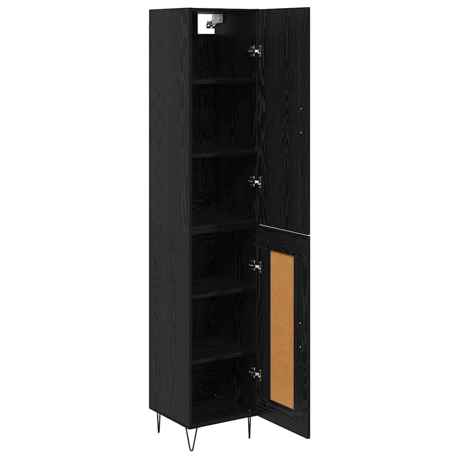 Haut Armoire Chêne noir 34,5 x 34 x 90 cm Bois d'ingénierie - 5