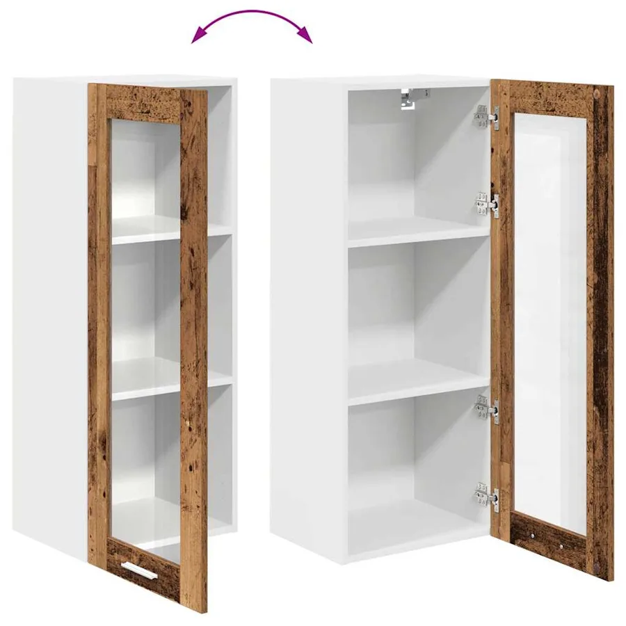 Armoire suspendue avec stockage Bois ancien 40 x 31 x 100 cm - 11
